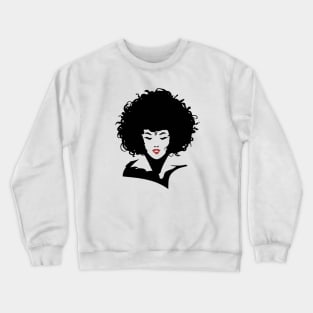 Stenciled Afro Portrait Crewneck Sweatshirt